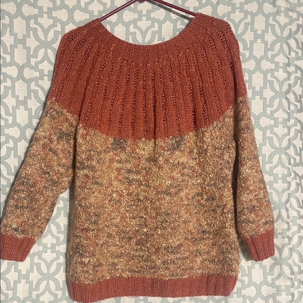 Women's Rust and Brown Sweater